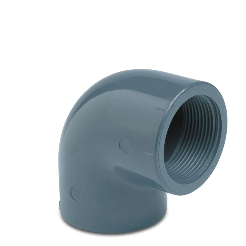 1.5" 90 Bend Plain - Threaded (Pressure PVC-U)