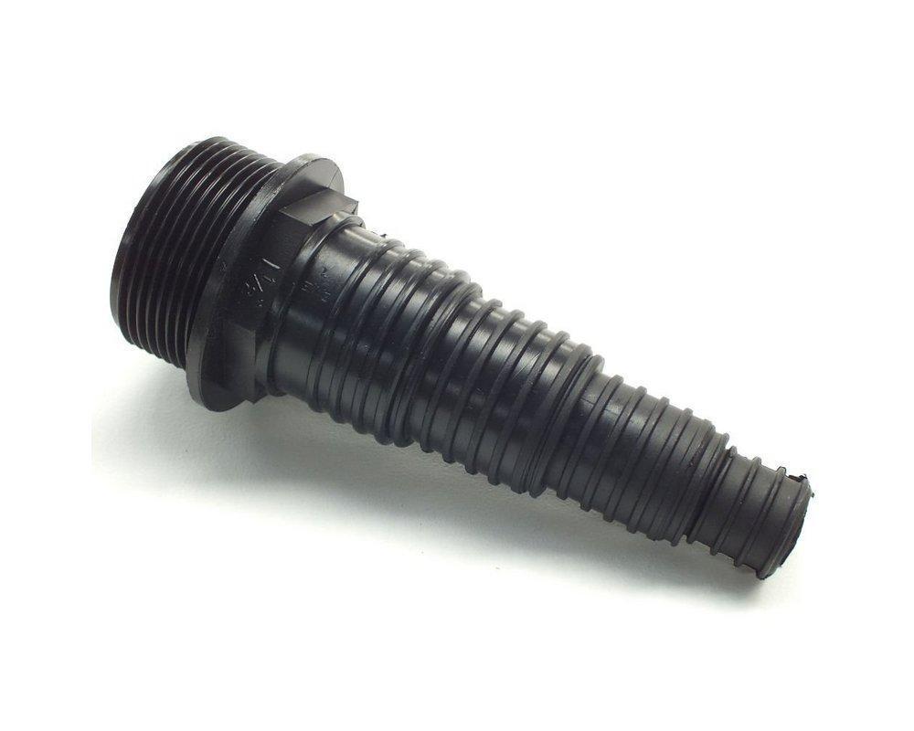 1.5" BSP Threaded Black Stepped Hose tail